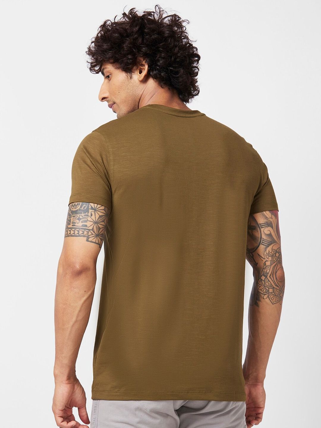 SPYKAR Graphic Printed Slim Fit Cotton Casual T-Shirt