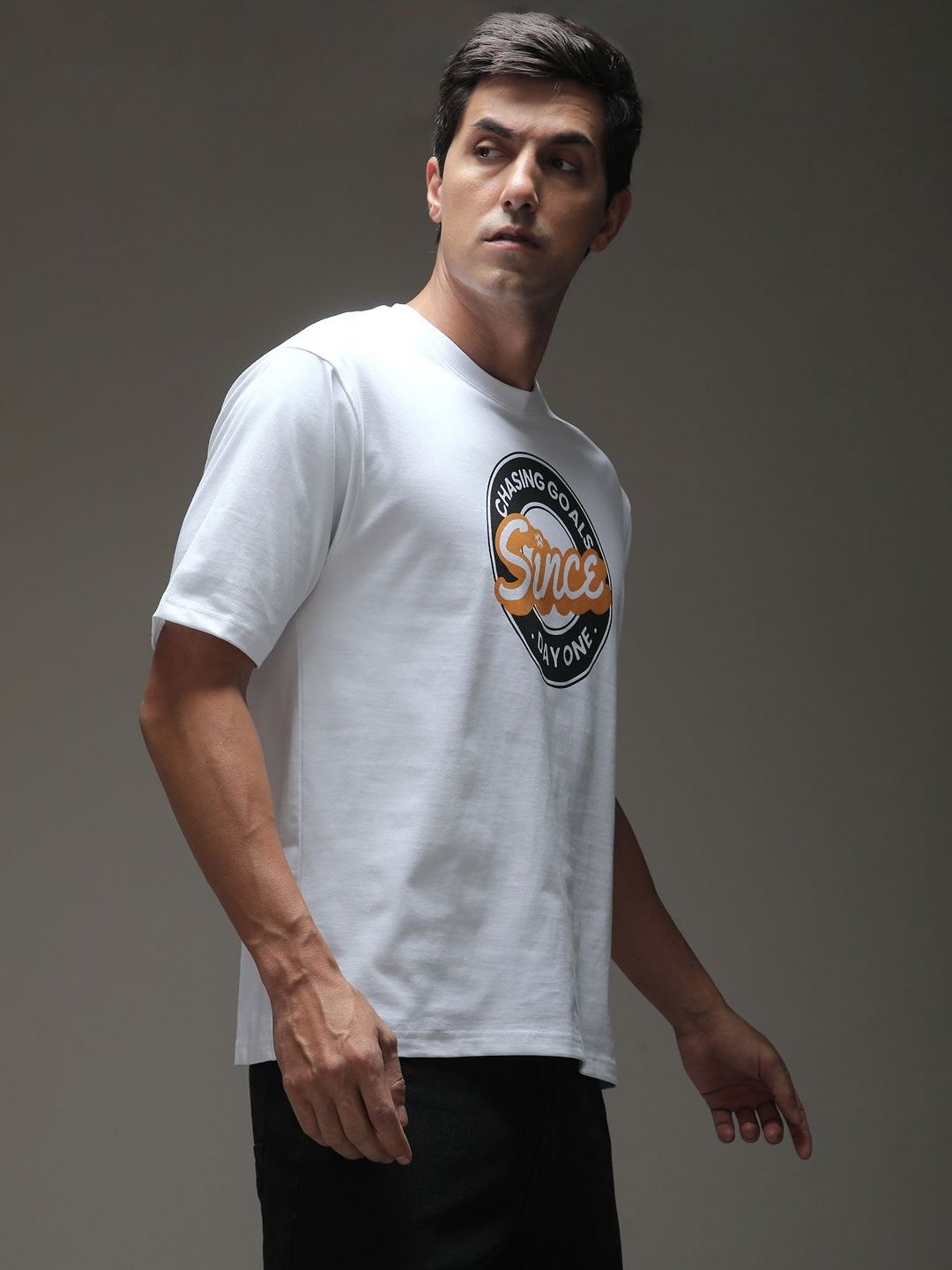 DILLINGER Men Typography Printed Round Neck Cotton T-shirt