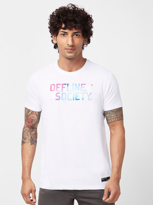 Spykar Typography dicetak t-shirt Slim Fit