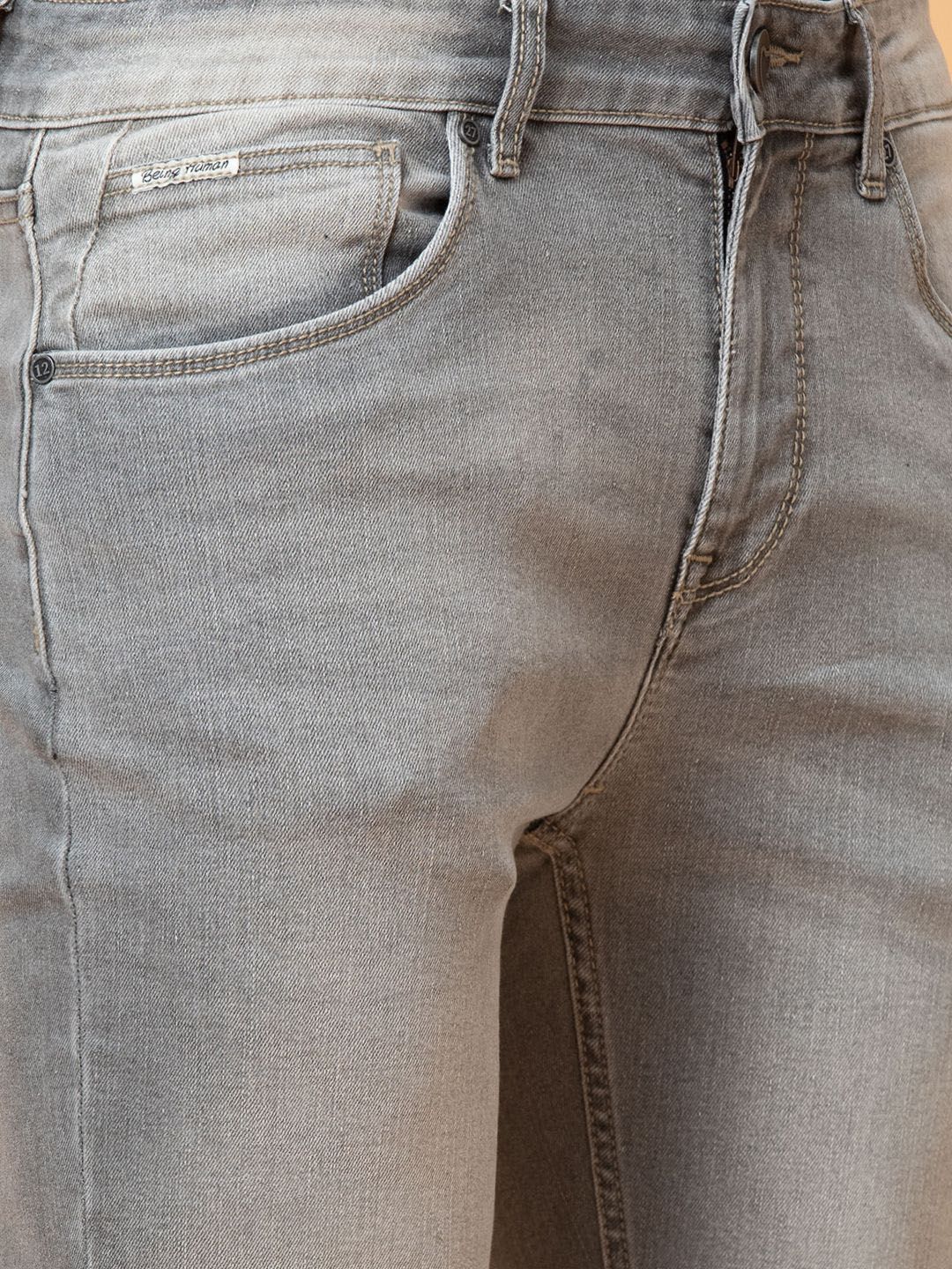 Being Human Men Slim Fit Low Distress Heavy Fade Jeans