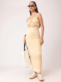 DressBerry Cutout-Couture Slinky Bodycon Bliss Dress