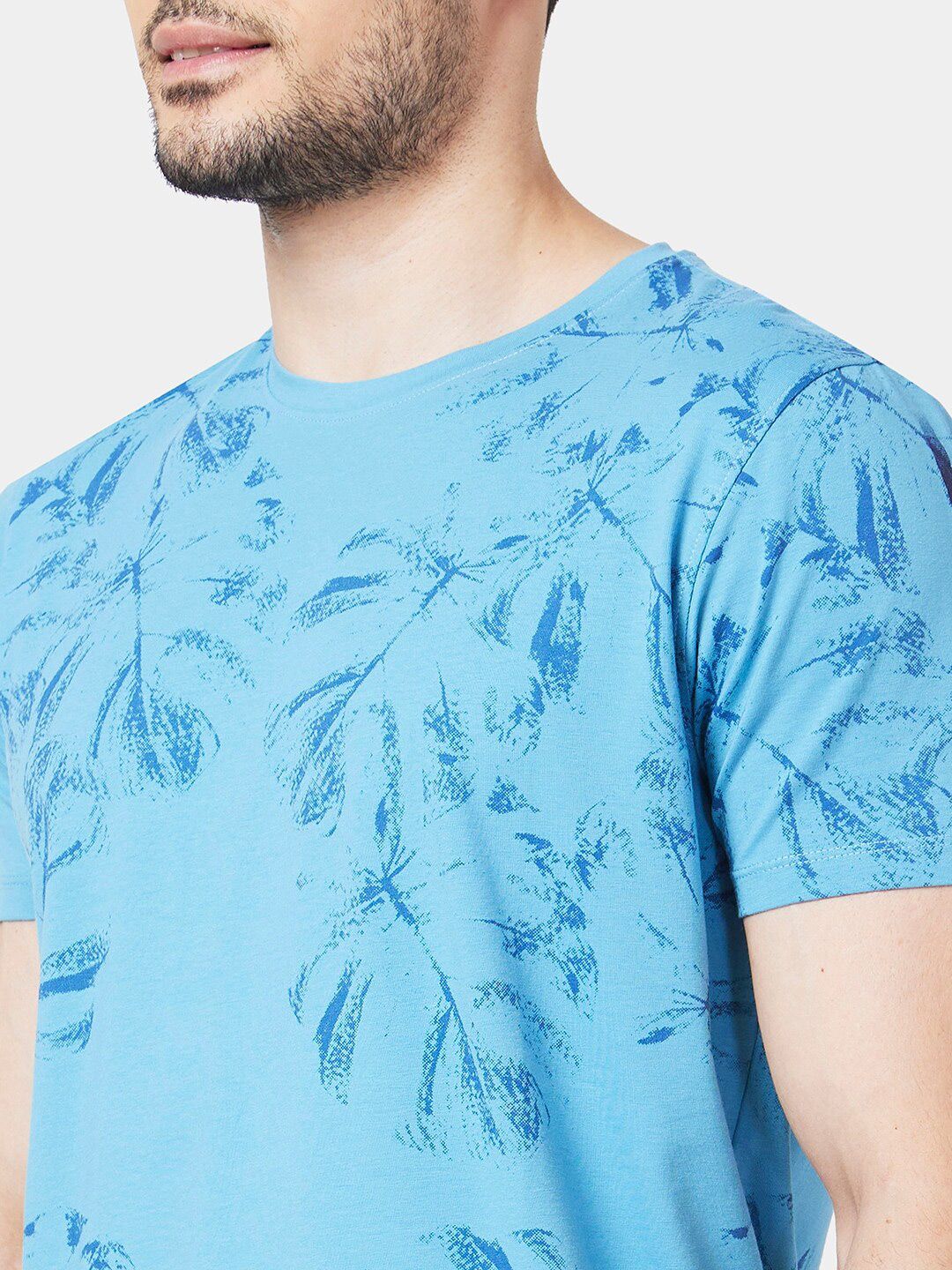T-Shirt Kasual Slim Catton Spykar Abstrak Abstrak Abstrak