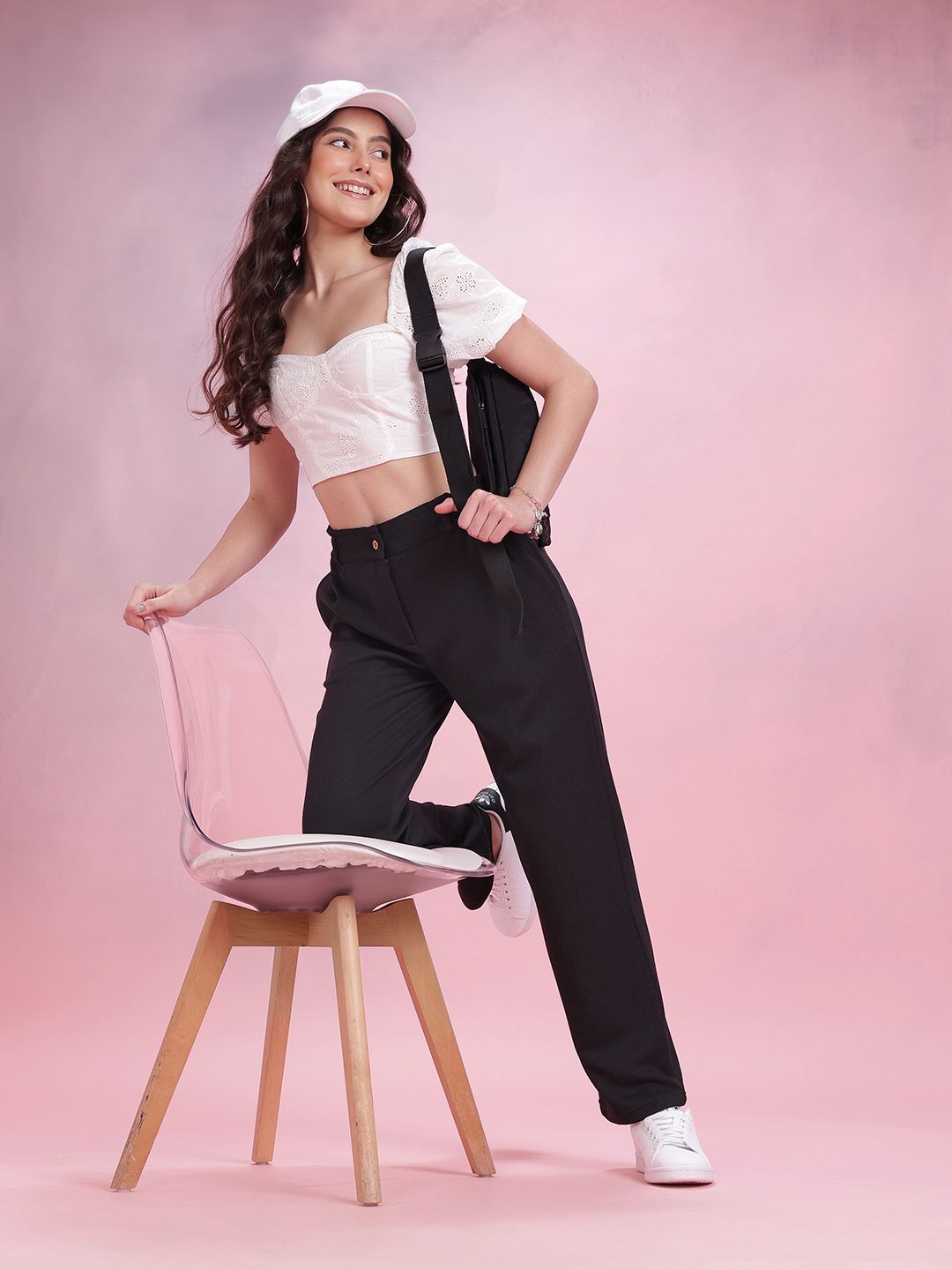 DressBerry Women Textured Trousers