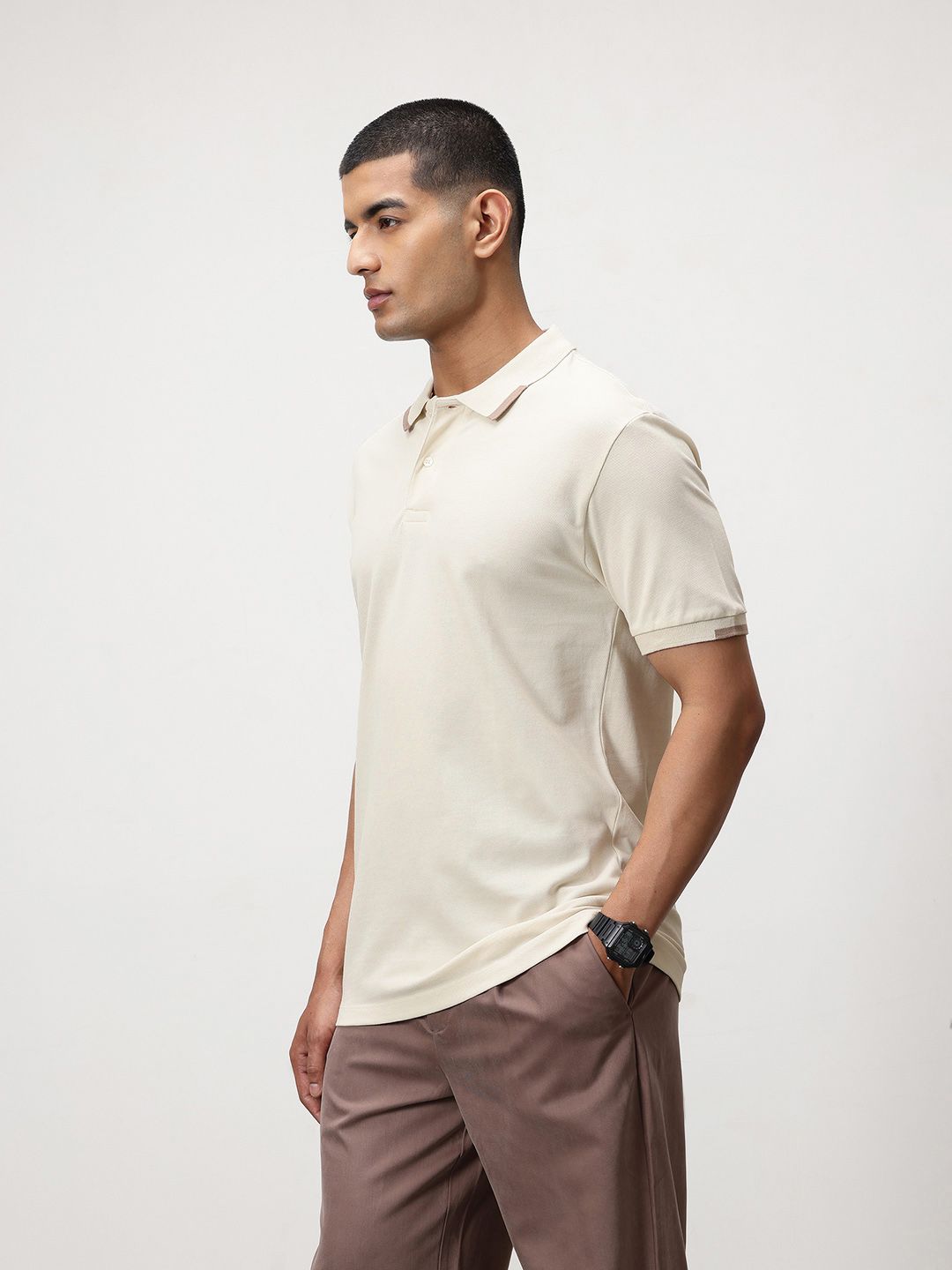 ether Polo Collar Organic Cotton T-shirt