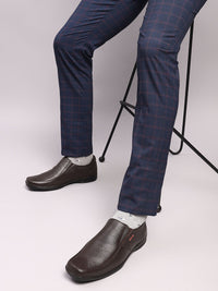 Red Chief Men Brown Genuine Leather Formal Slip-Ons