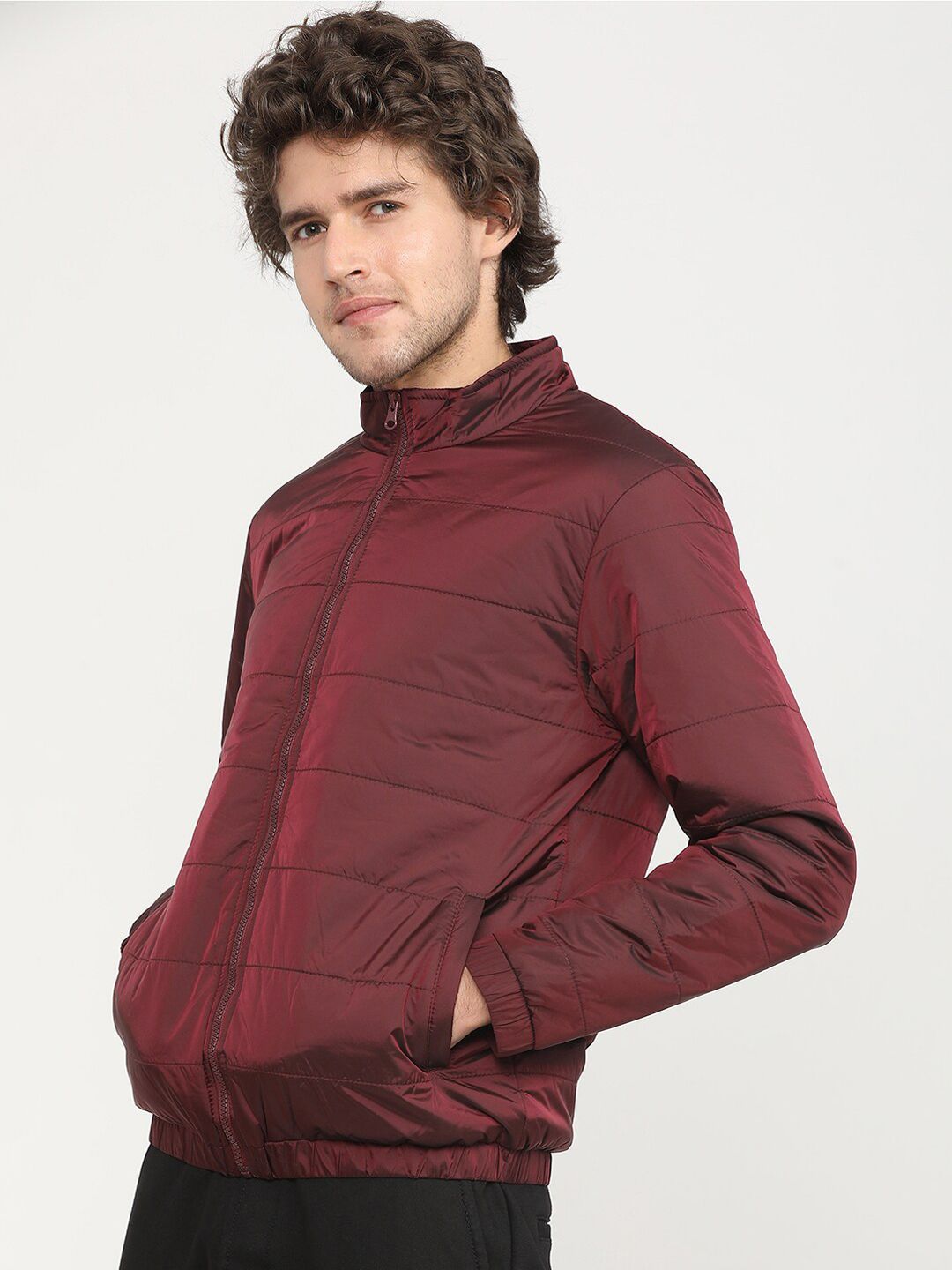 HIGHLANDER Men Red Puffer Jacket