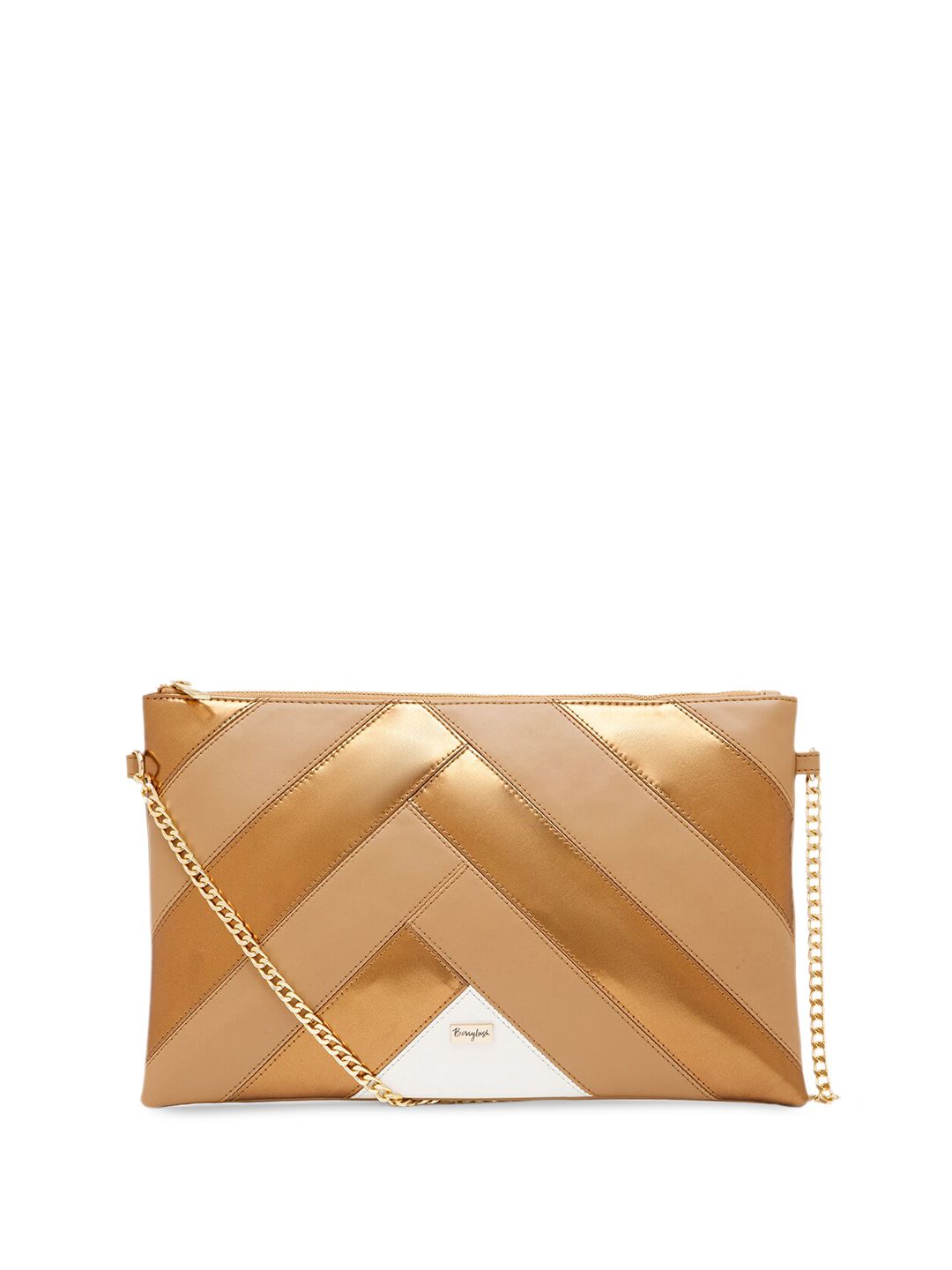 Berrylush Beige Textured Structured Sling Bag
