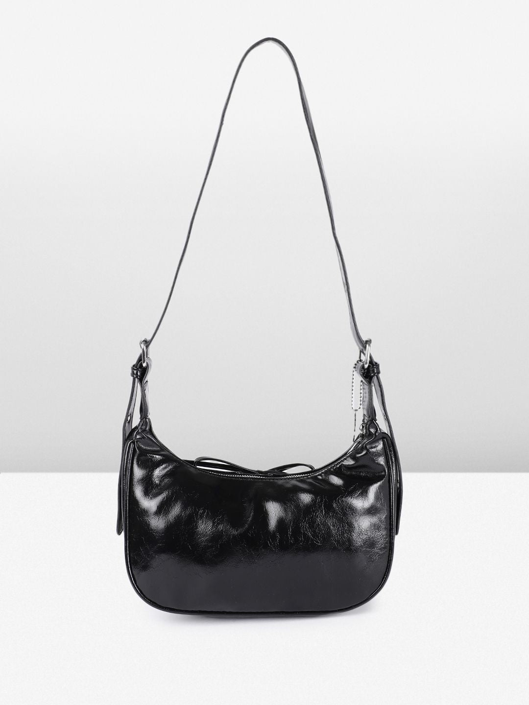 DressBerry Mini Hobo Bag with Lace-Up Detail