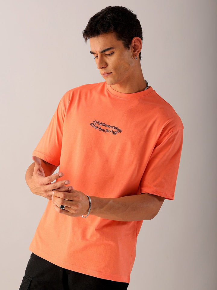 The Indian Garage Co Men Back Printed Boxy Oversized Round Neck T-shirt