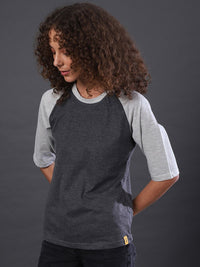 Campus Sutra Charcoal Grey Regular Top