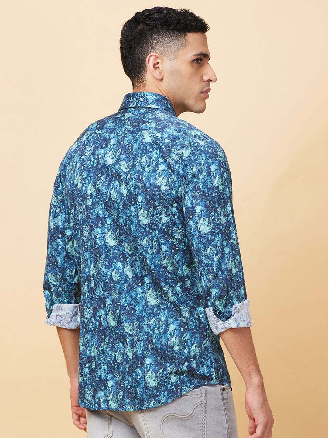 Being Human Men Slim Fit Floral Opaque Printed Casual Shirt