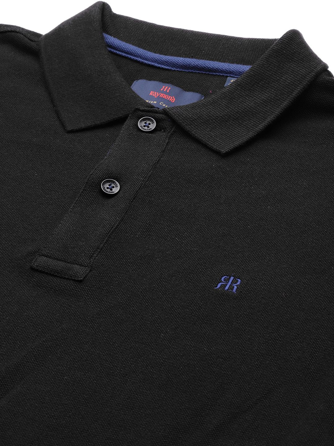 Raymond Men Solid Polo Collar Pure Cotton T-shirt