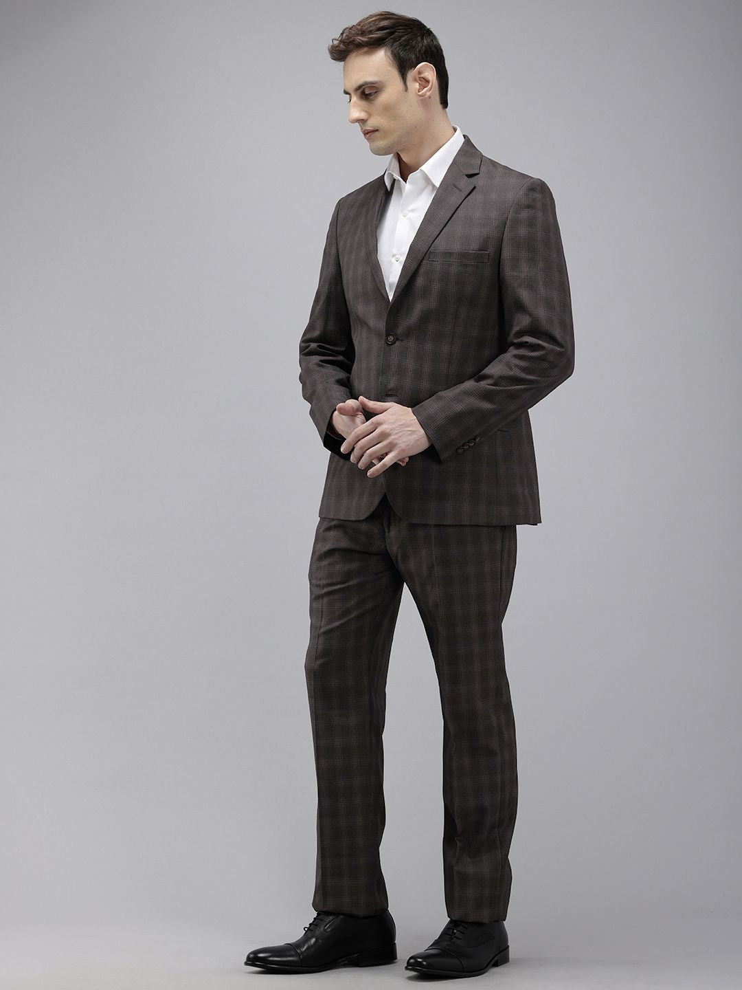 Park Avenue Checked Single Breasted Formal Blazer and Trouser