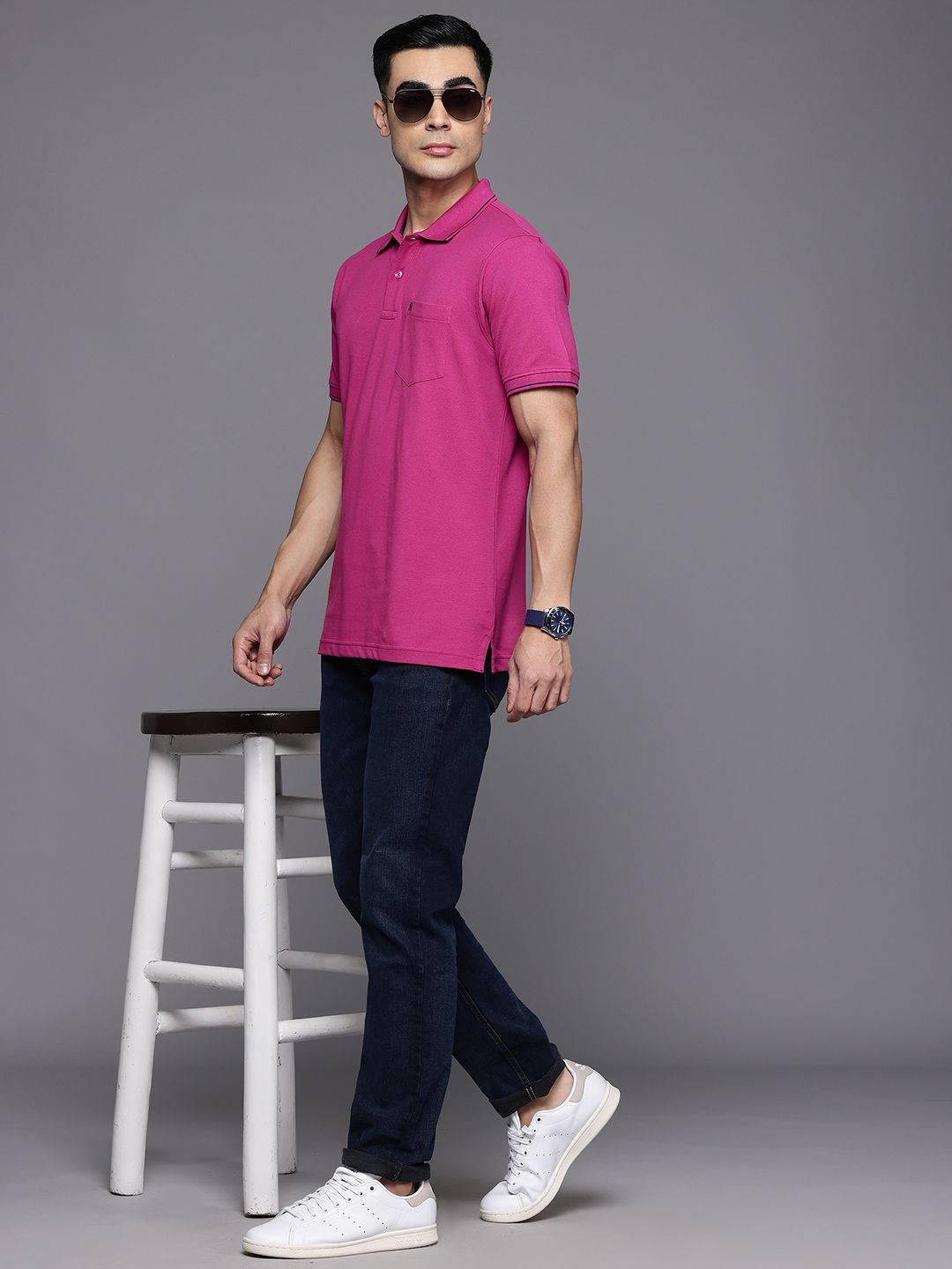 Raymond Pure Cotton Modern Fit Polo Collar T-shirt