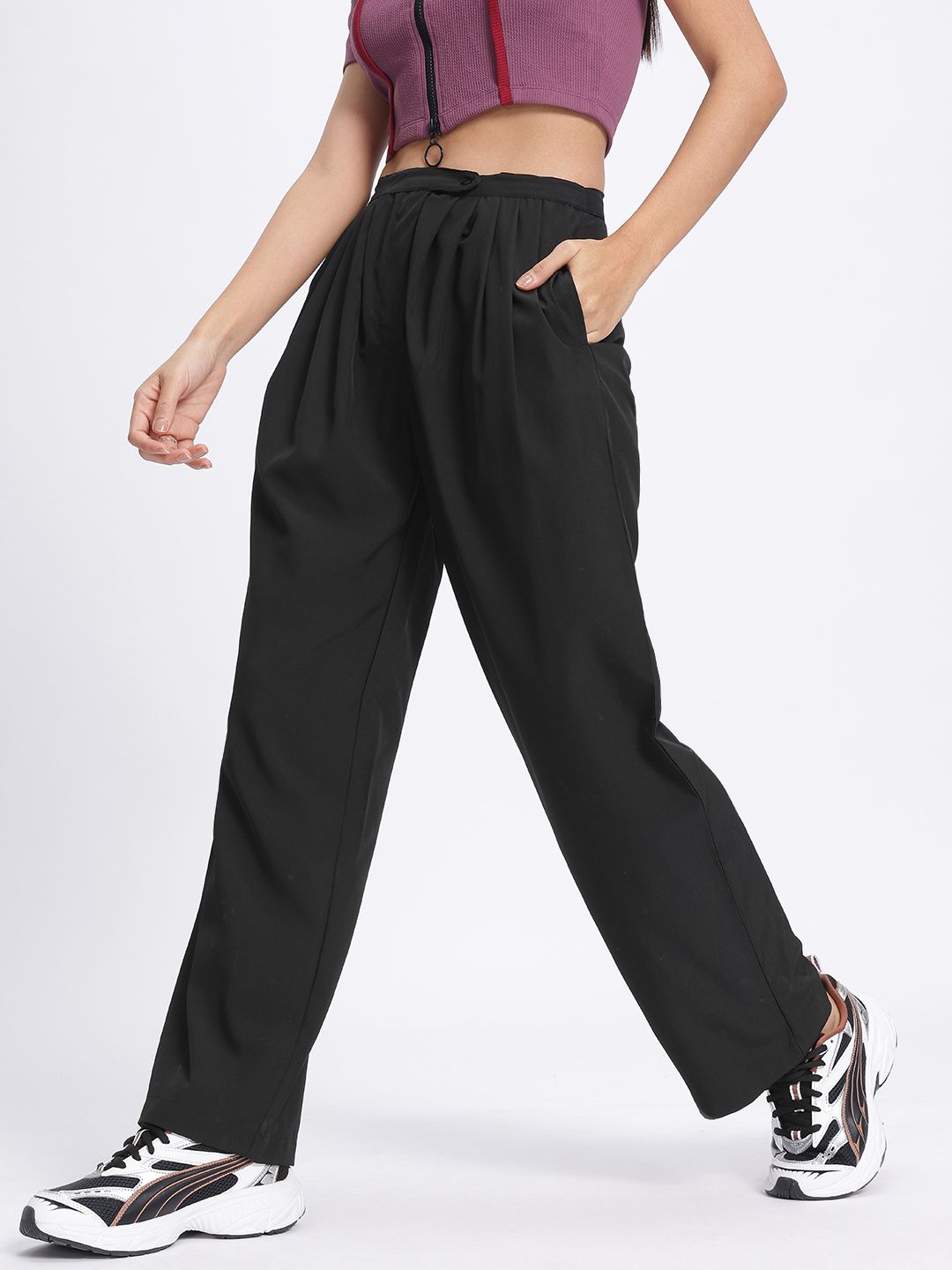DressBerry Women Pleated Perfection Regular Trouser