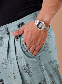 The Indian Garage Co Abstract Printed Cotton Loose Fit Trouser