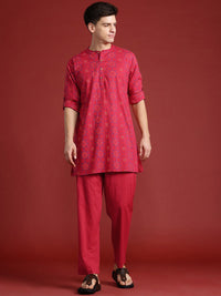 Anouk Bandhani Print Pure Cotton Kurta with Trousers