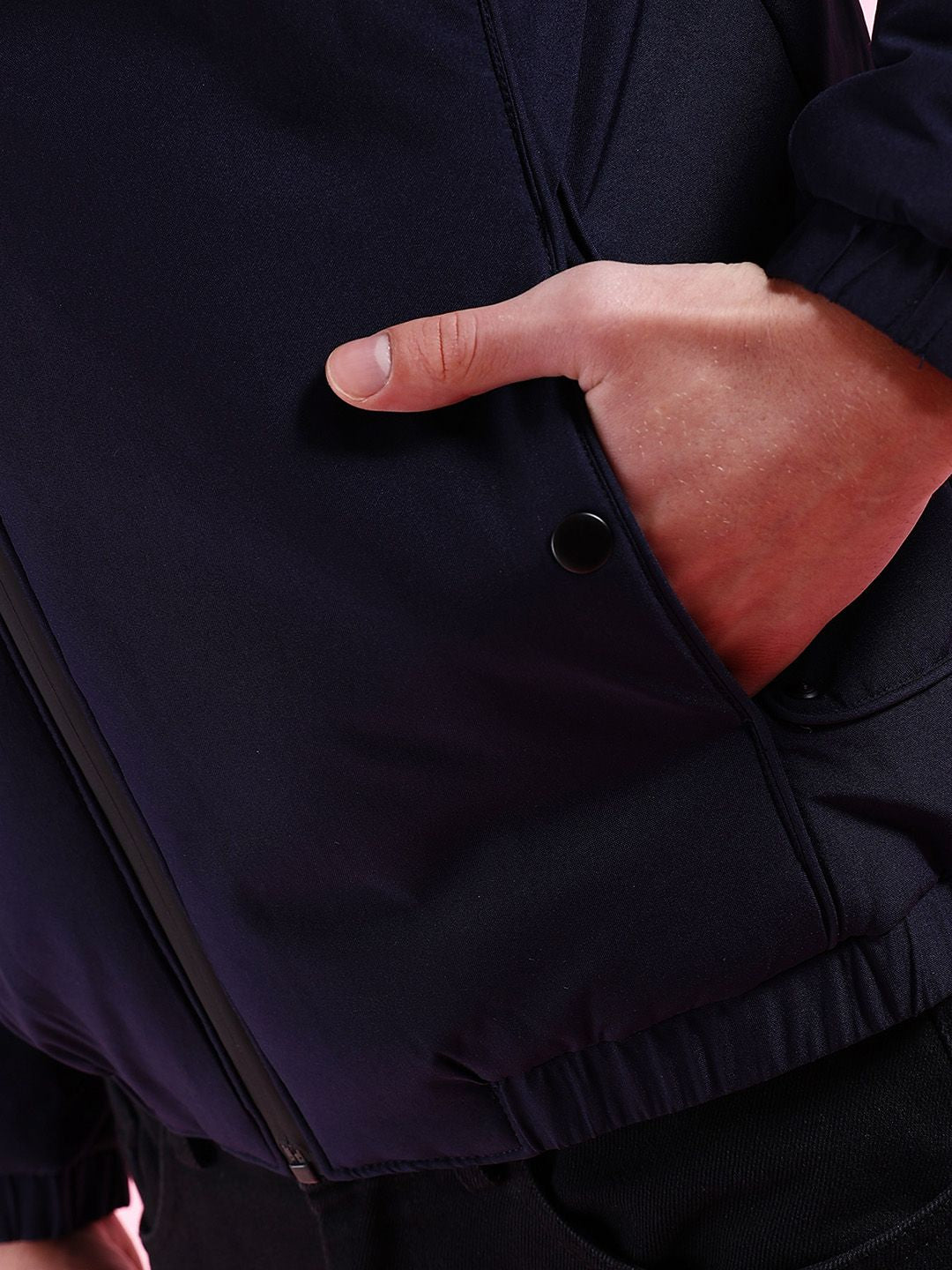 The Indian Garage Co Men Regular Fit Zip-Front Bomber Jacket