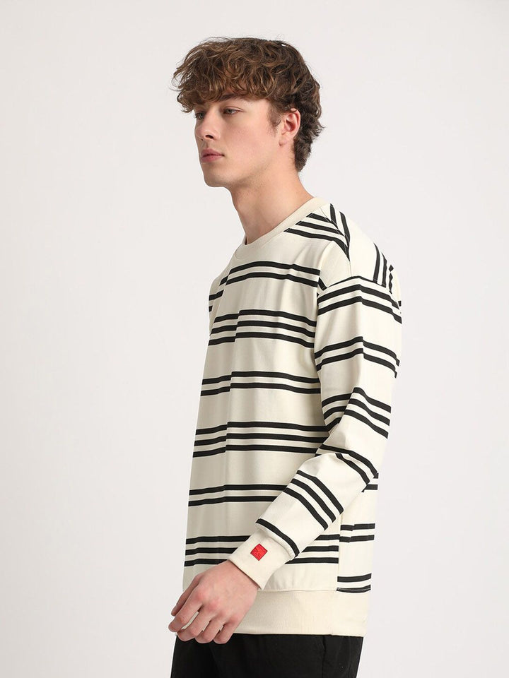 THE BEAR HOUSE Striped Relaxed Fit Sweatshirt