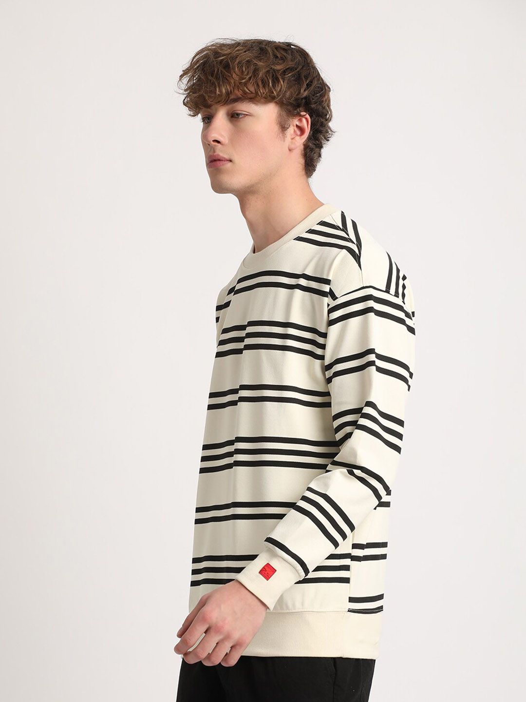 THE BEAR HOUSE Striped Relaxed Fit Sweatshirt