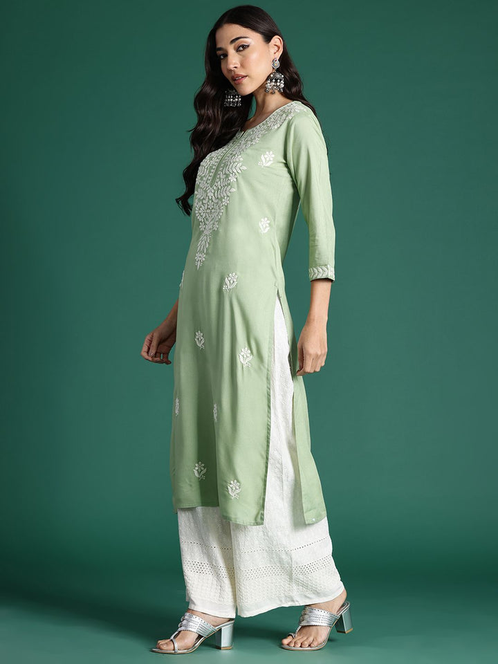 Indo Era Ethnic Motifs Embroidered Thread Work Kurta