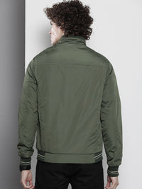 The Indian Garage Co Men Regular Fit Zip-Front Bomber Jacket