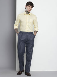 The Indian Garage Co. X Men Relaxed Straight Fit Textured Pleated Formal Trousers