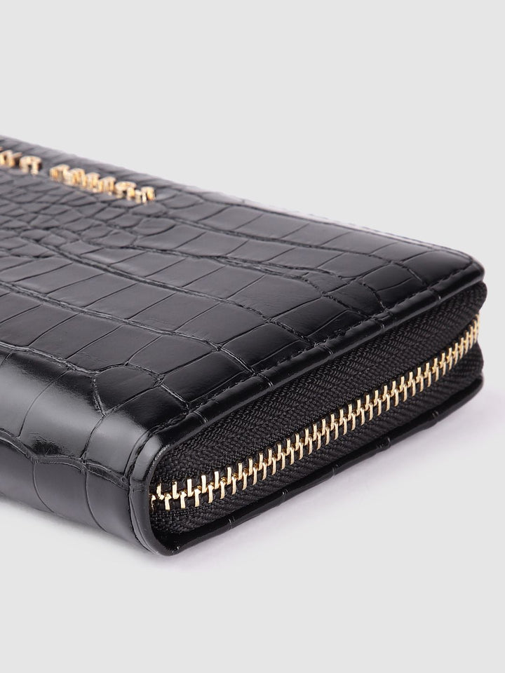 Lino Perros Women Croc Textured Zip Around Wallet