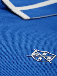 Being Human Clothing Men Blue Solid Polo Collar Pure Cotton T-shirt
