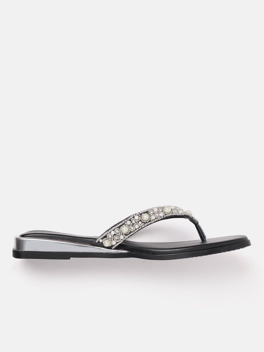 Lino Perros Women Embellished Open Toe Flats