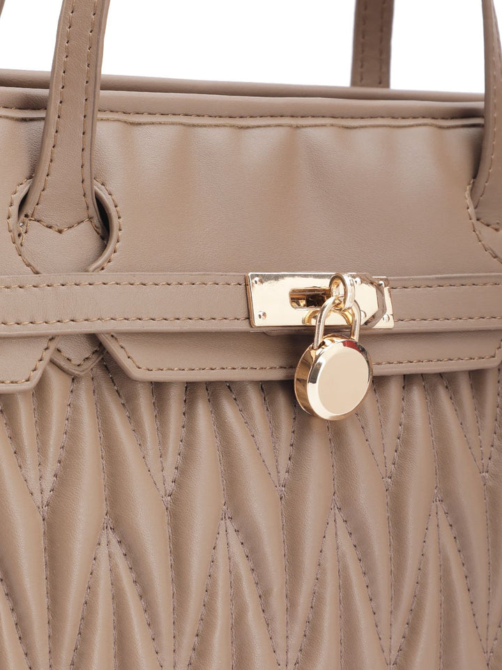 DressBerry Structured Quilted Shoulder Bag