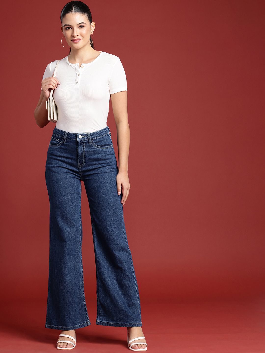 all about you Women Flared High-Rise Stretchable Jeans