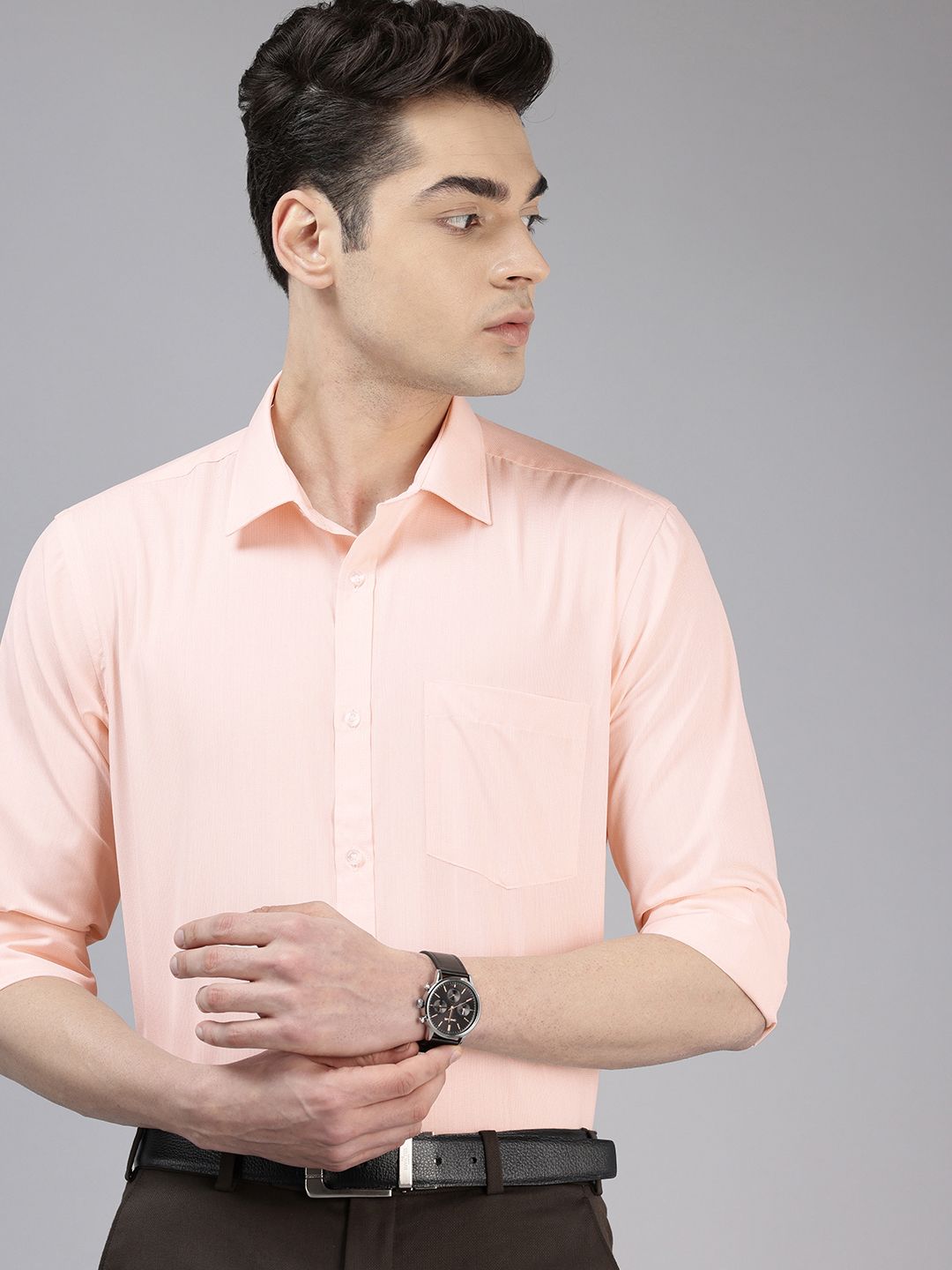 Park Avenue Slim Fit Textured Formal Shirt