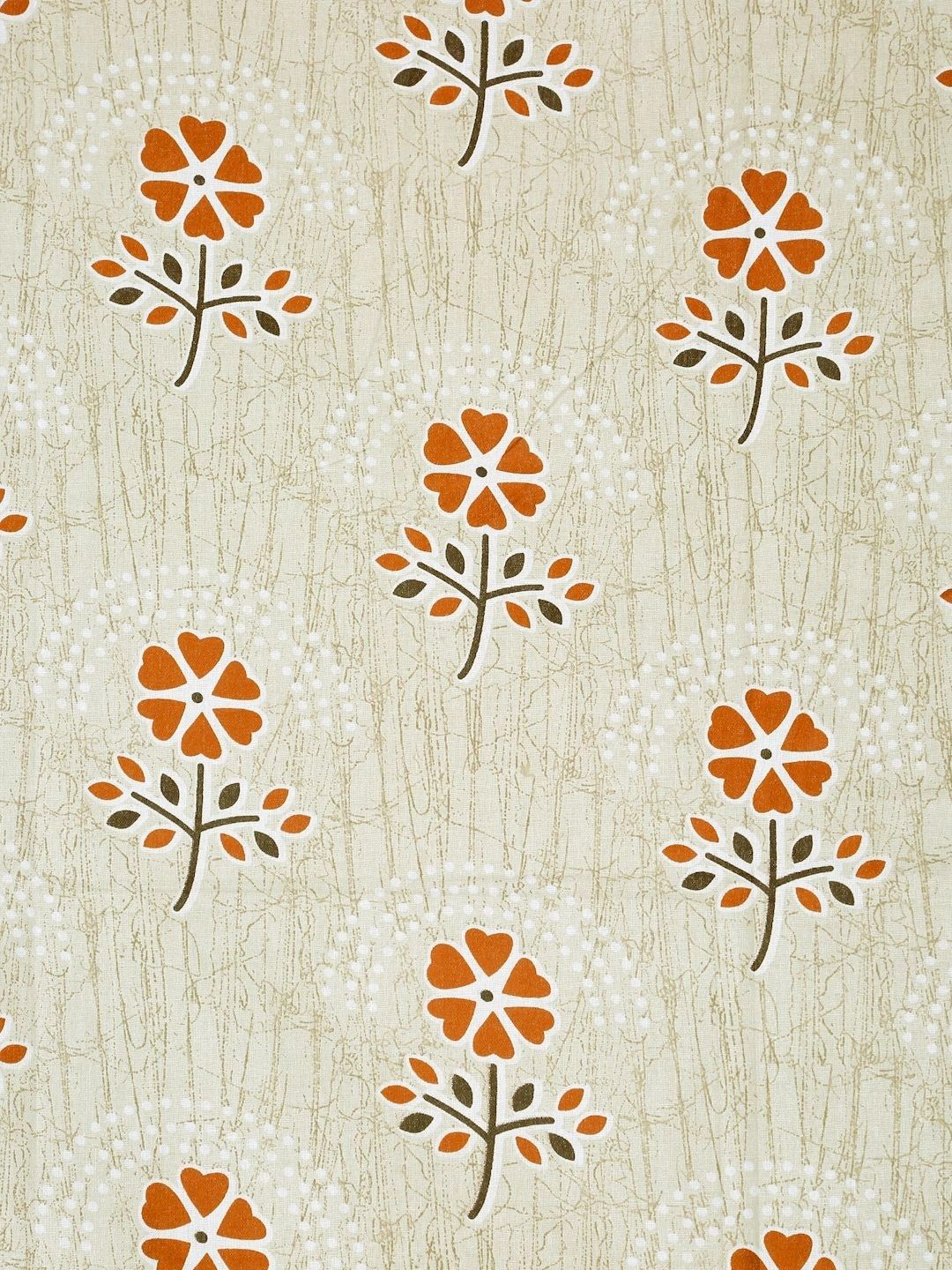 Moda Rapido X KLOTTHE Yellow & Orange Floral 400 TC Single Bedsheet with 1 Pillow Covers