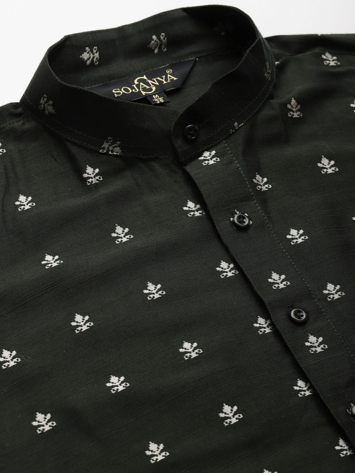 SOJANYA Kurta Rekaan Sendiri Tentera Laut Lelaki dengan Jaket Churidar & Nehru
