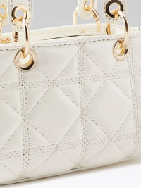 DressBerry Quilted Handheld Bag with Detachable Sling Strap