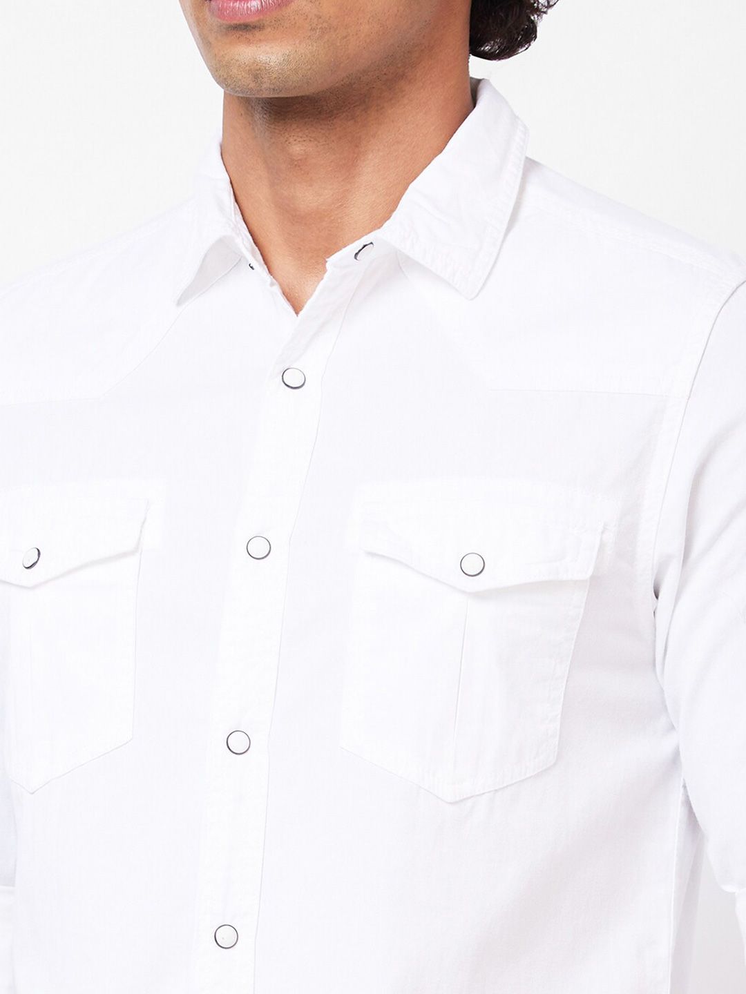 SPYKAR Slim Fit Spread Collar Casual Shirt