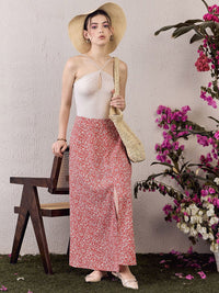 Berrylush Women Floral Printed A-Line Maxi Skirt