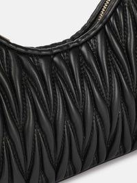 DressBerry Structured Shoulder Bag with Quilted Detail