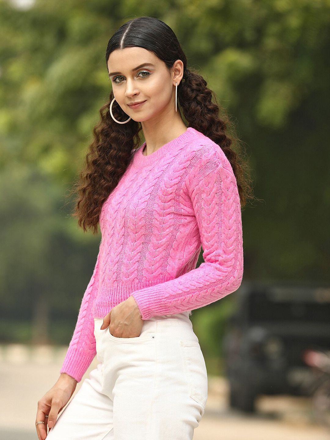 STREET 9 Women Pink Floral Pullover
