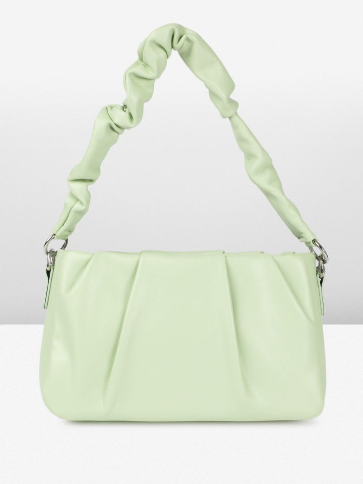 DressBerry Structured Pleated Shoulder Bag