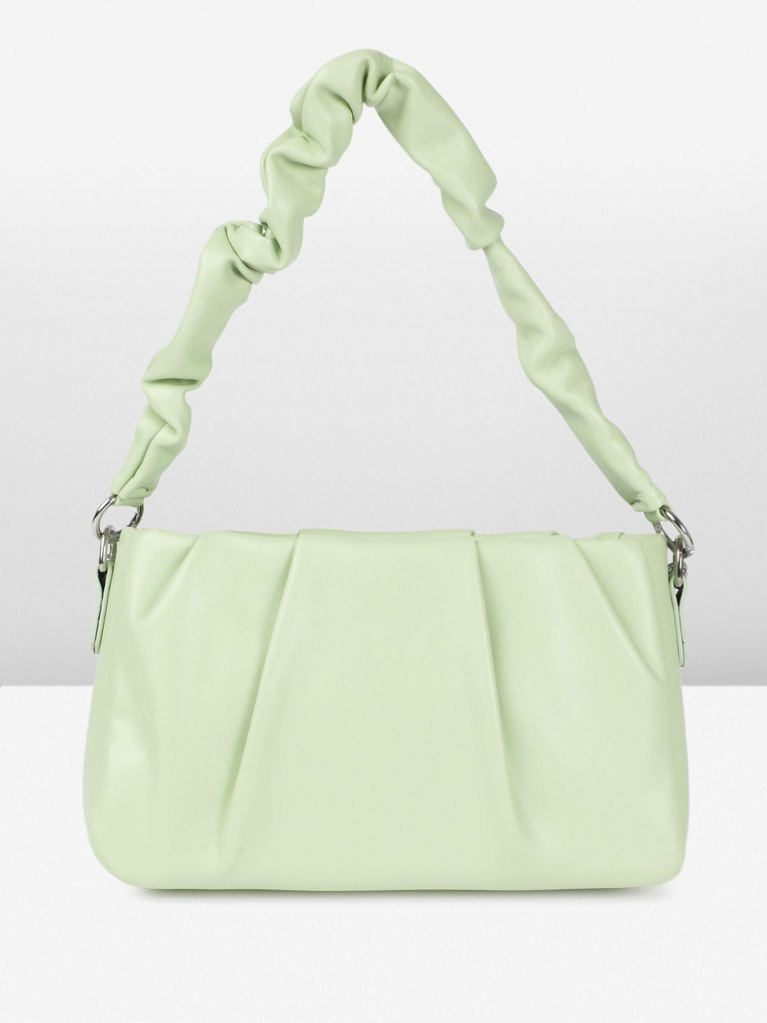 DressBerry Structured Pleated Shoulder Bag