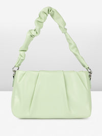 DressBerry Structured Pleated Shoulder Bag
