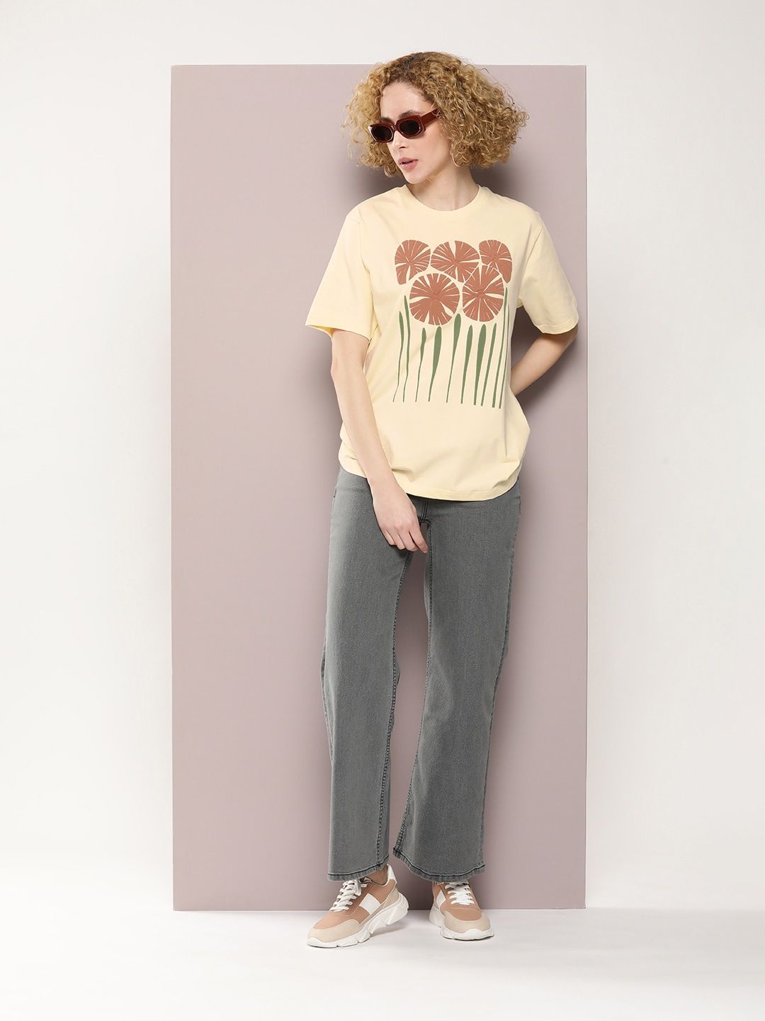 DILLINGER Graphic Printed Embossed Oversized Pure Cotton T-shirt