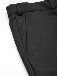 Park Avenue Men Textured Slim Fit Formal Trousers