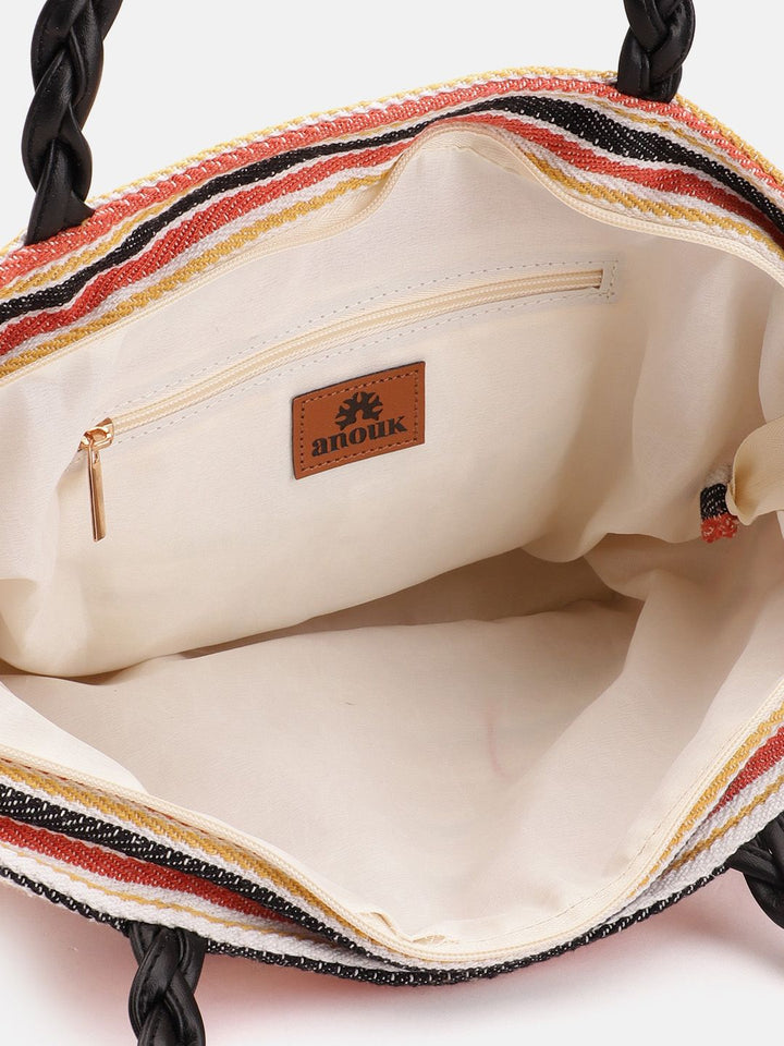 Anouk Self-Striped Structured Shoulder Bag