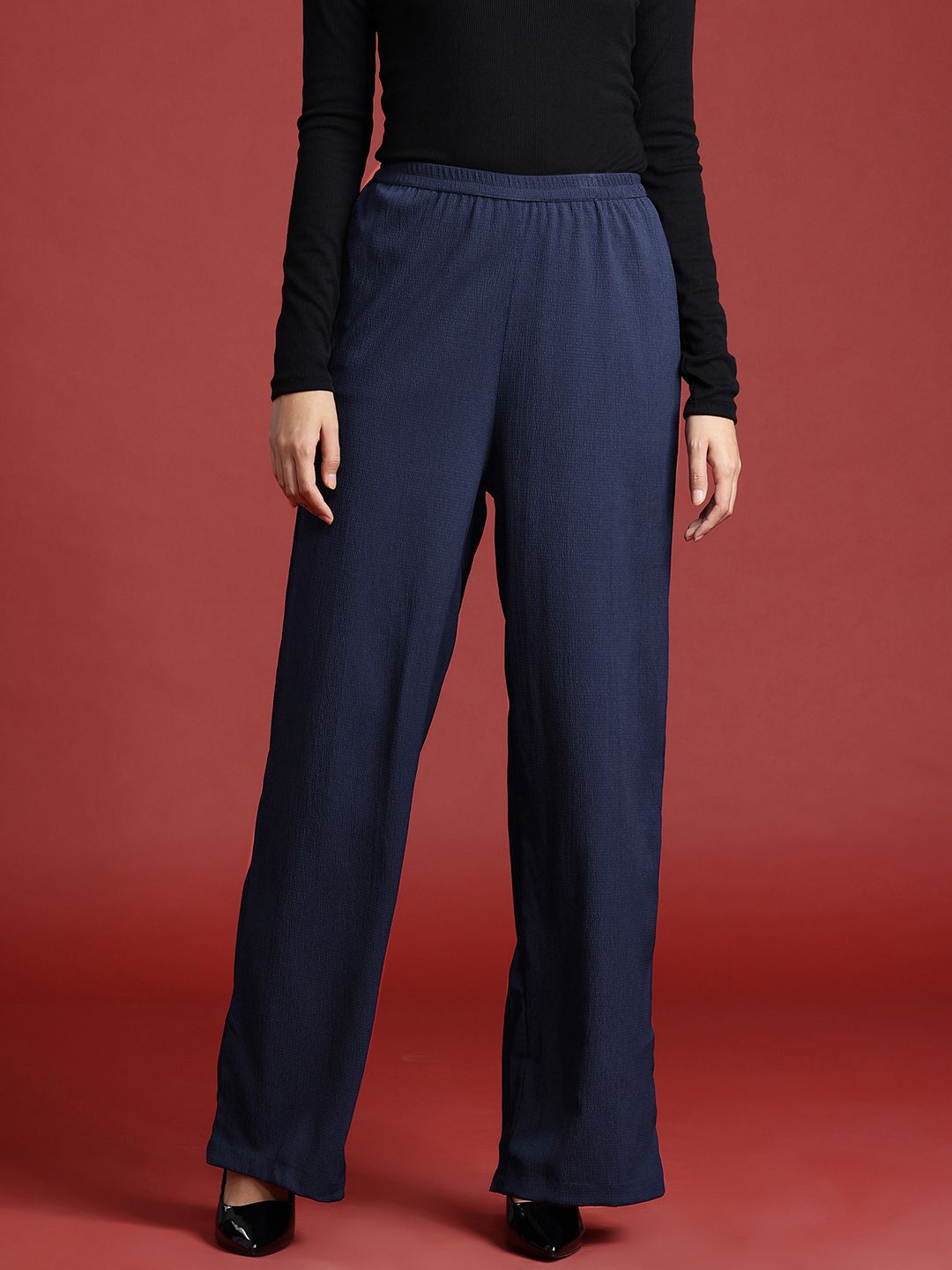 all about you Women Textured Trousers