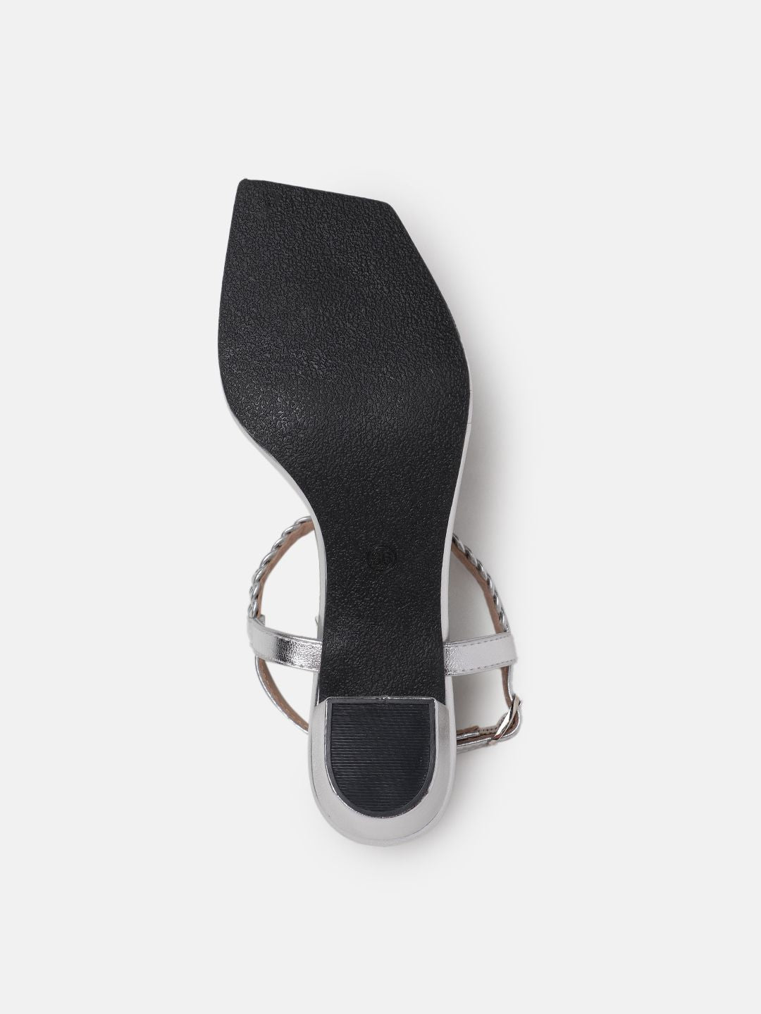 DressBerry Braided Design T-strap Block Heels