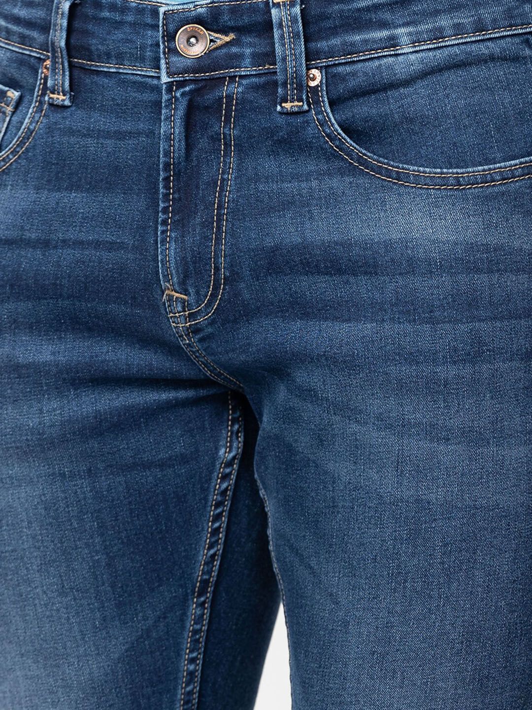 SPYKAR Men Tapered Fit Light Fade Stretchable Cotton Jeans