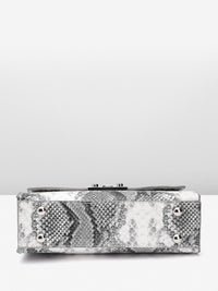 Lino Perros Snake Skin Textured Structured Sling Bag